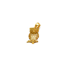 Real Gold Owl Branch Pendant 2103 P 2061