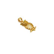 Real Gold Owl Branch Pendant 2103 P 2061