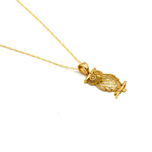 Real Gold Owl Branch Necklace 2103 CWP 2061