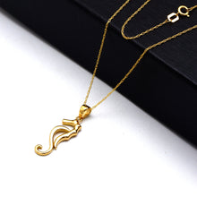 Real Gold Seahorse Necklace 2106 CWP 2062