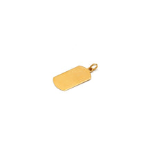 Real Gold Dog Tag Pendant 2845 P 2063