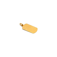 Real Gold Dog Tag Pendant 2845 P 2063