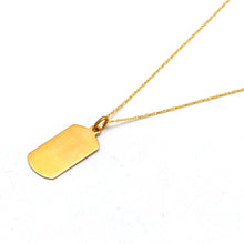 Real Gold Dog Tag Necklace 2845 CWP 2063