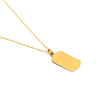 Real Gold Dog Tag Necklace 2845 CWP 2063
