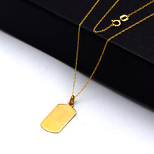 Real Gold Dog Tag Necklace 2845 CWP 2063