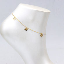 Real Gold Clover Charm Anklet (25 C.M) 0544 A1361