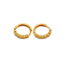 Real Gold Bubble Round Hoop Earrings Set 2632 E1997