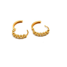 Real Gold Bubble Round Hoop Earrings Set 2632 E1997