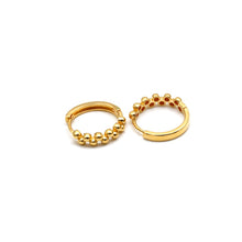 Real Gold Bubble Round Hoop Earrings Set 2632 E1997