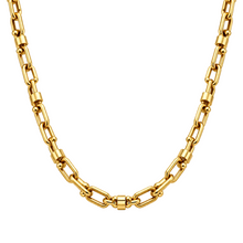 Real Gold Paperclip Bar Link Chain Necklace (45 C.M) 3552 N1575