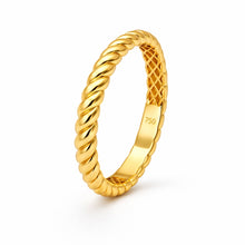 Real Gold Thick Rope Ring 0164 (Size 8) R2826