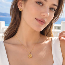 Real Gold 4 Ring Small Earring Set 8120 With Pendant 9809 And Chain SET1066