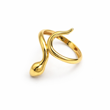 Real Gold Snake Wrap Twisted Ring 0102 (SIZE 8) R2804