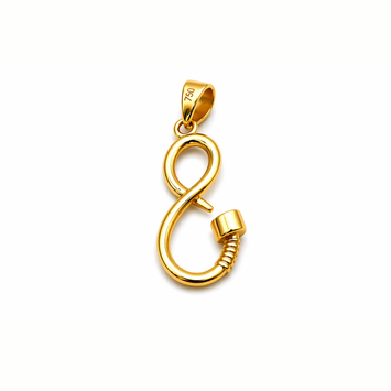 Real Gold Musical Melody Note Pendant 2256 P 2034