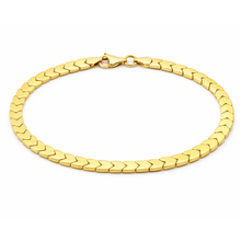 Real Gold Solid Leaf Chain Snake Dual Bracelet 5136 (19 C.M) BR1872