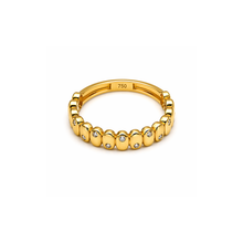 Real Gold Luxe Studded Band Ring 0946 (Size 7) R2854