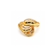 Real Gold Dual Loop Twisted Filigree Ring 0285 (Size 5) R2860