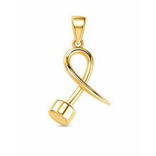 Real Gold Minimal Nail Charm Pendant 2255 P 2033