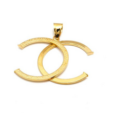 Real Gold GZCH Plain Maze Hoop Design Big Pendant 0154 - 3KU P 1938