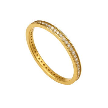 خاتم من الذهب الحقيقي بحجارة فاخرة 0169 (مقاس 9) R2654