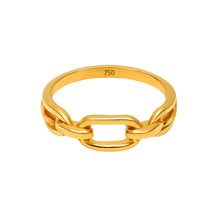 Real Gold Plain Paper Clip Ring 7494 (SIZE 7) R2452