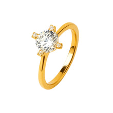 Real Gold Solitaire Ring 0056 (SIZE 5) R1994
