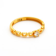 خاتم على شكل حزام من الذهب الحقيقي GL2048 (مقاس 10) R2662