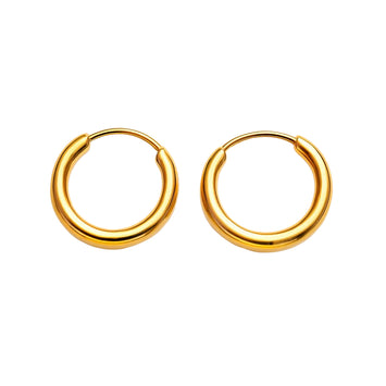 Real Gold Small Circle Earring Set 5714 E1772