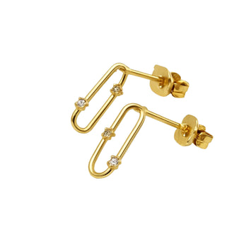 Real Gold Small GZMessika Design Earring Set 0869 E1756 I