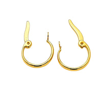 Real Gold Round Plain Clip Earrings Set - Model 4316 E1941