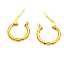 أقراط دائرية بسيطة من الذهب الحقيقي موديل 5498 E1934