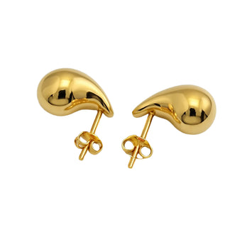 Real Gold Plain Teardrop Stud Earrings Set - Model 6898-26 E1932
