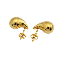 Real Gold Plain Teardrop Stud Earrings Set - Model 6898-26 E1932