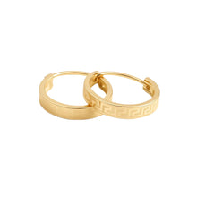 أقراط دائرية مشبكية متاهة من الذهب الحقيقي موديل E1911 5682-3