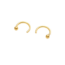 Real Gold 2MM Ball Hook Earrings Set - Model 3814 E1907