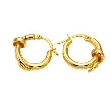 Real Gold Nail Earring Set - Style GZJCT 0551-I, Design E1836