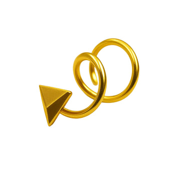 Real Gold Spiral Star Ear Piercing H 0406 E1821