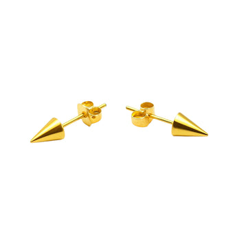 Real Gold Corn Spear Arrow Small Stud Earring Set 9864 E1818