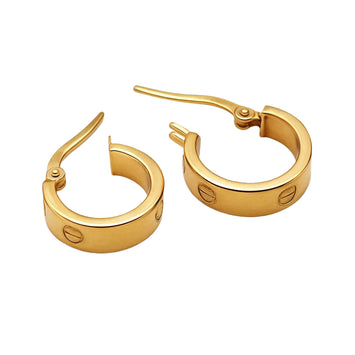 Real Gold Round Small Clip Earring Set GZJCT 5853/10 E1744
