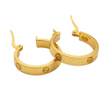 Real Gold Round Medium Clip Earring Set GZJCT 5853 E1742