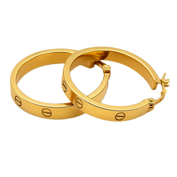 Real Gold Round Large Clip Earring Set GZJCT 5854 E1741