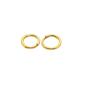Real Gold Round Small Helix Piercing Earring Set 2113 E1739