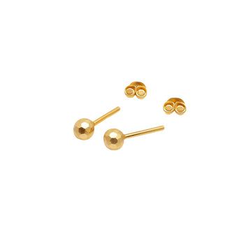 Real Gold Bee Comb Stud Earring Set 0006 E1417