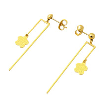 Real Gold Butterfly Dangler Sleeve Stud Earring Set 2105-11 E1707