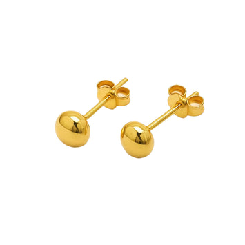 مجموعة حلق زر الذهب الحقيقي E1566