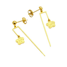 Real Gold Butterfly Dangler Sleeve Stud Earring Set 2105-11 E1707