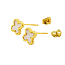 Real Gold Pearl Stud Earrings Set - Model GZJVN 0533 E1915