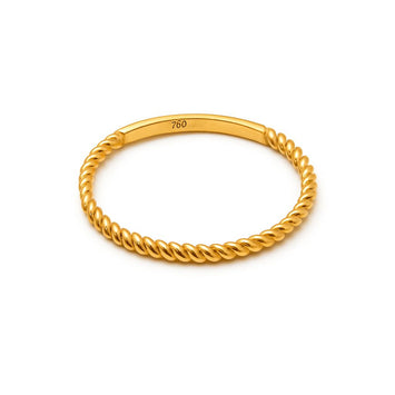 Real Gold Rope Twisted Ring 6590 (SIZE 4) R2530