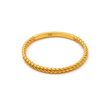 Real Gold Rope Twisted Ring 6590 (SIZE 9) R1929