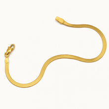 Real Gold Omega Snake Herringbone Belt Chain Bracelet 0707 (19 C.M) BR1578